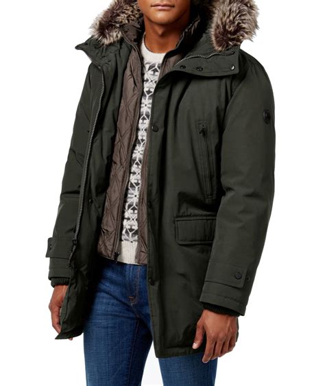 michael kors fur jacket mens|clearance coats men Michael Kors.